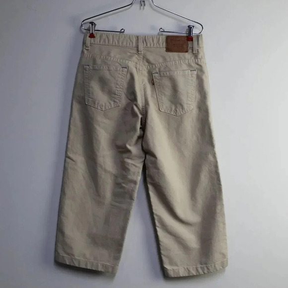 Levi's vintage 577loose fit kahki clam diggers size 8 - Picture 11 of 14